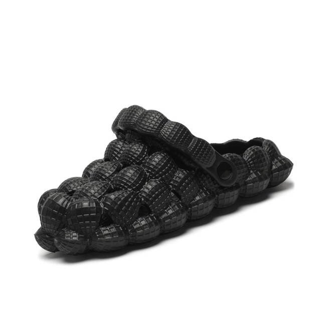 Black Bubble-Sole Slides