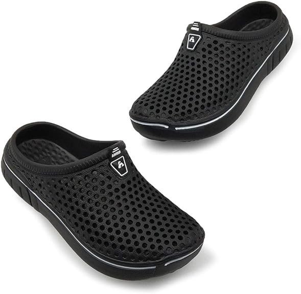 Black Breathable Mesh Comfort Clogs